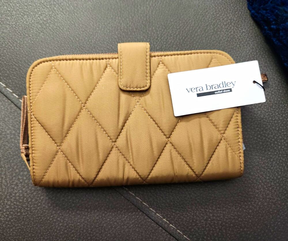 Vera Bradley Essential Tab Wallet Tiger’s Eye Ultralight NWT $89